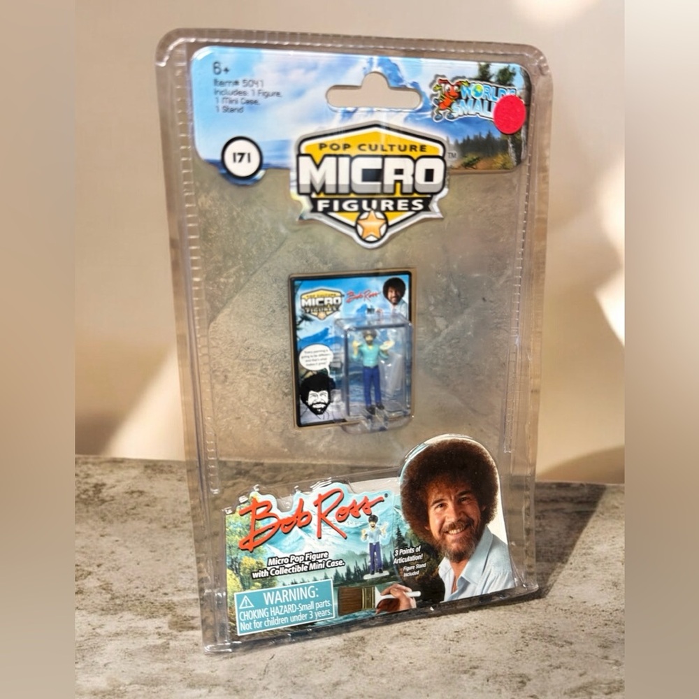 Pop Culture Micro Figure World's Smallest Bob Ross New in package